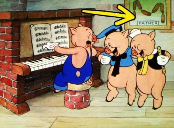 Gambar kartun thre three little pigs